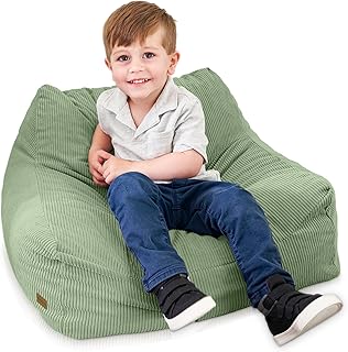 ZICOTO Soft Memory Foam Bean Bag Chair for Toddlers - Trendy Kids Chair and Lounger for Nursery, Playroom, or Living Room
