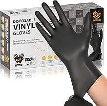 Food Safe Black Vinyl Gloves