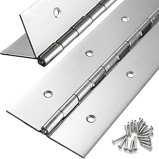 2 Pcs Heavy Duty Piano Hinge 36 Inch x 3 Inch Width, True 0.060'' Thick Stainless Steel Piano Hinge for Heavy Duty Cabinet, Door, Toolbox, Wooden Box, Metal Plate, Furniture, Industrial Project