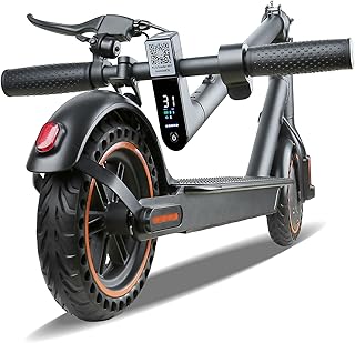 Electric Scooter, 500W Motor, Up to 17-20MPH &19-21 Miles, Commuter Escooter, Foldable E-Scooter for Adults with APP and Dual Braking System Escooter?Orange/Grizzly/Black?