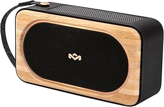 House of Marley Roots Solar Speaker - Portable Bluetooth, IP67 Water-Resistant, 14 Hr Playtime, Solar Charging, Quick Charge, Bottle Opener, Stereo Pair, Eco-Friendly Bamboo Design (Signature Black)