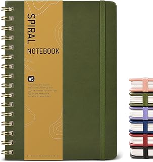 Olive Green Spiral Dot Journal