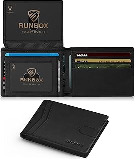 RUNBOX Slim RFID Leather Wallet