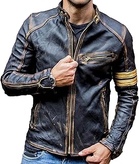 Vintage Black Biker Leather Jacket