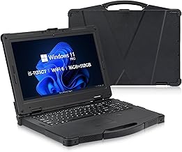 MUNBYN 15.6" Rugged Laptop Windows 11 Pro, Intel i5-1135G7, 16GB+512GB, Heavy Duty Laptop, Wi-Fi 6, 4G LTE Rugged Laptop Computer, 700Nit Outdoor Laptop, 6300+1750mAh Dual Battery, 2Y Protection(New)