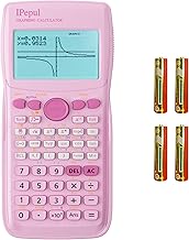 Graphing Calculator,IPepul Scientific Calculators 10 Modes /4 Graphing Functions,Desktop Math Calculator for College Students,School Supplies for Middle High School Teachers Office?Pink?