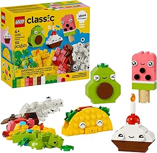 Classic Creative Food Friends Building Toy Set - Pretend Play Food for Kids, Boys and Girls, Ages 4+ - Learning and Educational Toy for Preschool - Gift Idea for Birthdays - 11039