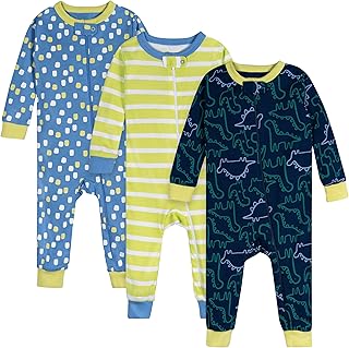 Baby Boys' 3-Pack Snug Fit One-Piece Cotton Pajamas