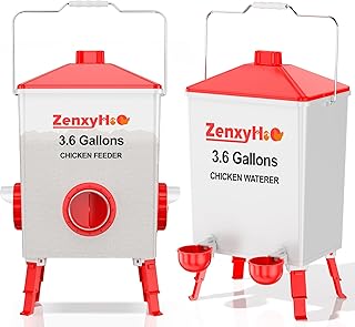 Adjustable Chicken Feeder-Waterer Set