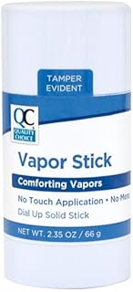 Quality Choice Vapor Stick, Large 2.35 Ounce Solid Stick with Convenient No Mess Dial Up for Easy Application, Comforting Vapors, Fast Drying,