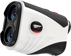 Range Finders Golf,1200 Yards Laser Golf Rangefinder with Slope,7X Magnification,IP54 Waterproof,Pin Flag Pole Lock(Pearl White)