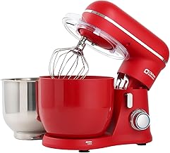 Kitchen in the Box Stand Mixer, 3.5QT Two Bowls Small Kitchen Electric Mixer, 10-Speed Portable Lightweight Matte Finish with Egg Whisk, Dough Hook, Beater (Matte Red, 3.5QT)