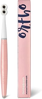 SuperMouth OrthoBrush Manual Toothbrush &ndash; Soft Bristles for Braces, Deep Clean Around Brackets & Wires, Conform to Teeth&rsquo;s Curves & Protects Against Cavities & Stains