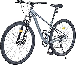 Front Suspension Hardtail Mountain Trail Bike 29 Inch Wheels, Mountain Bike, Adult Bicycle with 8/Single Speed Dual Disc Brake Commuter City Snow Bicycles?Steel Frame,3 Colors