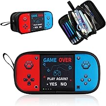 Large Game Controller Pencil Case for Teen Boy Kid Capacity Pen Box Pouch Organizer Holder Bag with 3 Compartments & Zipper School College Office Supplies(1PCS Pencil Case)