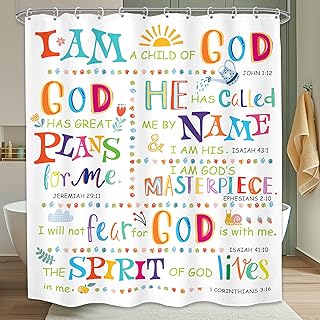 Kids Christian Inspirational Shower Curtain
