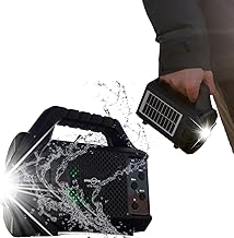 GREATNICE Bluetooth Speaker, Wireless Outdoor Portable Speaker with Solar Panel, Powerbank, Waterproof & Rechargeable LED Flashlight &ndash; Ideal for Camping, Hiking, Beach, and Home Use