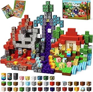 200 PCS 0.8in Magnetic Blocks, Magnet Toys for Kids, Magnetic Building Blocks Cubes, Stacking Magnets, School STEM Toys for Boys and Girls Age 3+ Years Old (Theme: Portal)