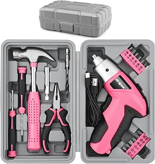 Hi-Spec Pink Electric Screwdriver Set