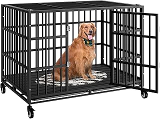Heavy-Duty Mobile Dog Crate