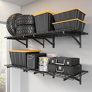 Heavy-Duty Wall-Mounted Garage Shelves
