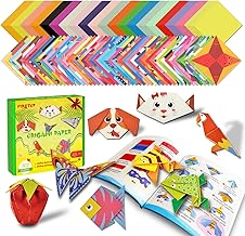 308 Sheets Origami Paper Kit, 5.5inch Craft Origami Set for Kids Ages 5-12, with 54 Patterns & Guiding Book for Beginners, Art Projects for Children Adult, Birthday Christmas Gifts for Boys&Girls