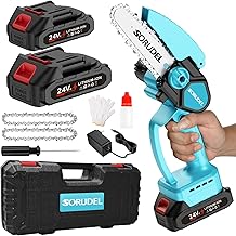 Mini chainsaw with powerful brushless motor Dark blue