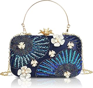 Beaded Pearl Floral Handbag