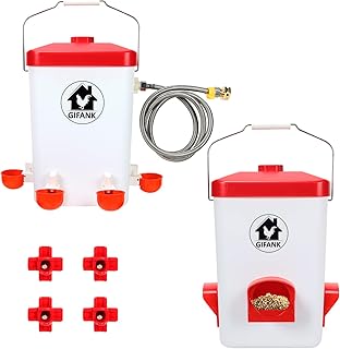 Automatic Chicken Feeder and Waterer Set
