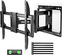 monTEK Full Motion TV Wall Mount for 37-84 Inch TVs, TV Mount Bracket with Articulating Arms, Tool-Free Tilt & Swivel, Extension, Max VESA 600x400mm, Fits 12&ldquo;/16" Wood Studs, Up to 110lbs, 4X Tested