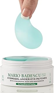 Mario Badescu Hydrogel Under Eye Patches (30 Pairs) &ndash; Hydrating Eye Masks for Puffy Eyes, Dark Circles, Fine Lines, with Hyaluronic Acid & Niacinamide, Soothing & Plumping