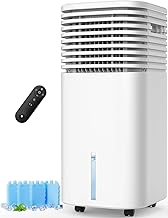 4-IN-1 Portable Air Conditioners, Evaporative Air Cooler w/4 Modes & 3 Speeds, 15H Timer for Smart Auto-off, 2-Gal Tank for 20H Cooling,17FT Remote,No Hose Needed,120&deg;Oscillating Swamp Cooler