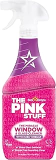 The Pink Stuff Miracle Window Cleaner Spray, 30 fl oz &ndash; Now 20% More! Streak-Free Glass & Mirror Cleaner for Crystal Clear Shine &ndash; Cuts Through Grease, Fingerprints & Smudges with Ease