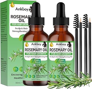 2 Pack Rosemary Oil for Hair Growth,Rosemary Hair Growth Oil,Hair Strengthening Serum for Dry Damaged Hair,Hair Loss Treatment & Thickens Hair,Scalp Care Promotes Hair Thickness for Men Women