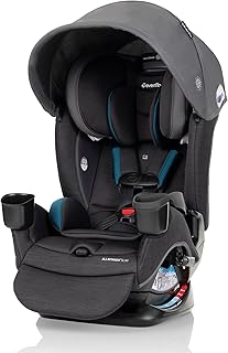 Evenflo All4Stages Slim Plus Canopy 4-in-1 Convertible Car Seat (Baker Gray)