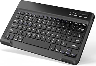 FARYODI Bluetooth Keyboard, Detachable Wireless Rechargeable Keyboard for iPad, iPad Pro, iPad mini, iPad Air, Samsung/Lenovo/Xiaomi Pad for iOS, Android, Windows PC Tablets Phone, Black