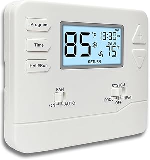 Programmable Thermostat for Home, 5-1-1 Day Programmable Digital Energy-Saving Thermostat?Multi-Stage, 2 Heat/2 Cool, Advanced Thermostat for Enhanced Home HVAC Systems?White Backlight