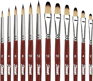 Acrylic Paint Brushes 12pcs Set
