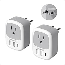 TESSAN Europe Travel Plug Adapter