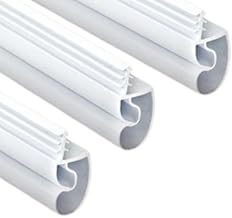 81" High Reach Compression Weatherstrip Set (3-Piece Kit) - Thermoplastic Rubber (TPE), Weather Stripping for Wood or Fiberglass Doors. Fits Door jambs with Standard 1/8" kerf or Slot (White)