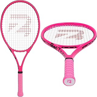 BatZoom Tennis Racket for Beginners & Adults - Lightweight Graphite Racquet with Comfortable Grip | Shock Reduction Technology | Includes Carrying Bag(Color Options)