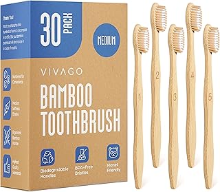 Eco Bamboo Toothbrushes 30-Pack