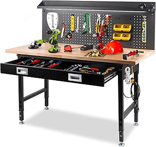 Garage Workbench with Power Outlet