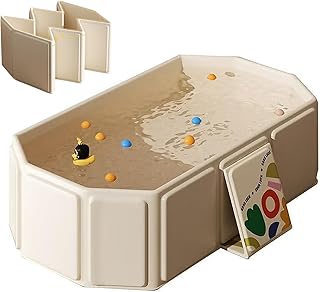 Collapsible Baby Bathtub, Portable & Foldable Bathtub for Newborns to Toddlers, Easy to Store, Lightweight for Home & Travel, SpaceSaver Baby Tubs for Kids