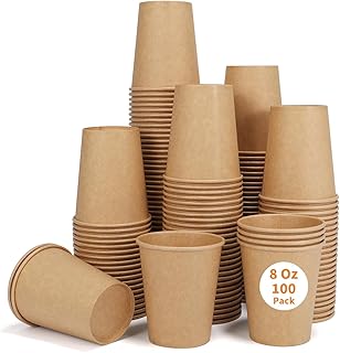 8 Oz Kraft Disposable Cups