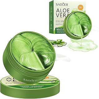 Under Eye Patches for Puffy Eyes and Dark Circles &ndash; 60 PCS Aloe Vera Under Eye Mask with Pure Natural Extracts to Combat Puffiness, Fine Lines, Wrinkles, and Bags