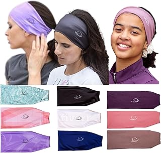 Equestrian Headbands to Wick Moisture and Protect Hair Under Helmets and Securing Ear Buds. 3 Sets of Fun Colors to Match Outfits and tack