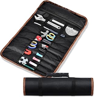Roll Up Tool Bag, Roll Up Bag Tools Organizers with 22 Tool Pouches, Durable Portable Handy Tools Storage for Men Women, Perfect for Handyman, RV Owners, Dad Birthday or Father&rsquo;s Day Gifts