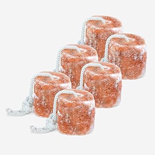 RESISTANCE Himalayan Salt Lick 2lb Block on Rope for Horses, Cattle, Deer, Goats, and Livestock &ndash; Pack of 6 Blocks