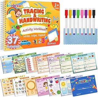 Preschool Learning Activities, 37 Themes Tracing Activity Books Ages 3-8, Toddler Handwriting Practice, Letter Tracing for Kids Preschool Kindergarten Workbooks, Christmas Birthday Gifts